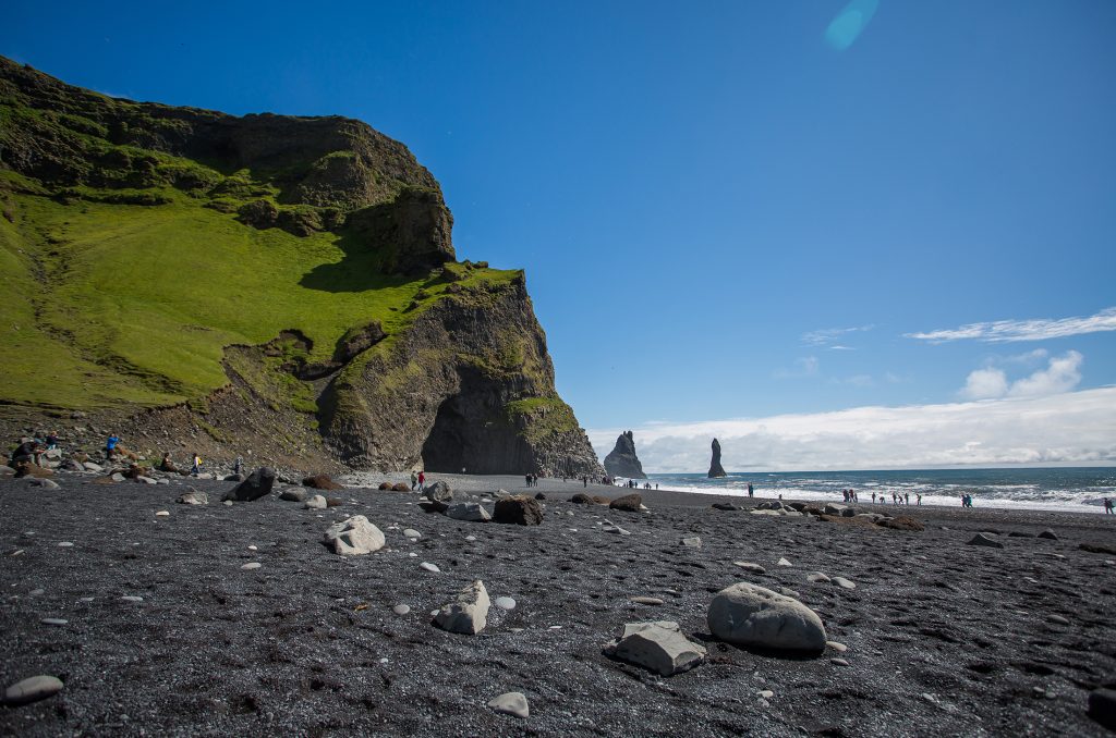 Reynisfjara Black Sand Beach on an Iceland geography field trip