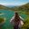 The volcanic lake of Lagoa do Fogo