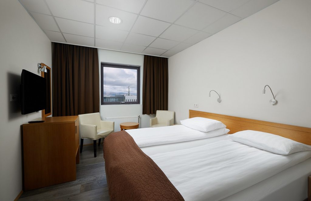 Hotel Cabin accommodation for a school group on an Iceland school trip