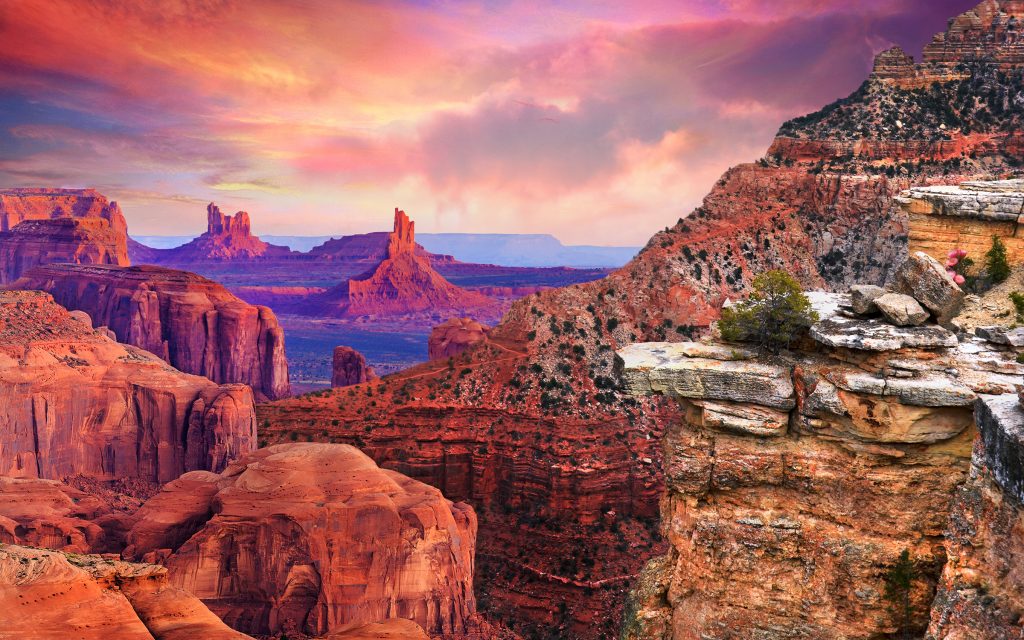 The Grand Canyon at sunset