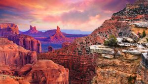 The Grand Canyon at sunset
