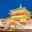 The illuminated Bell Tower of Xi’an glowing against the evening sky—an iconic landmark that brings Chinese history, dynastic architecture, and Mandarin culture to life on an educational school trip.